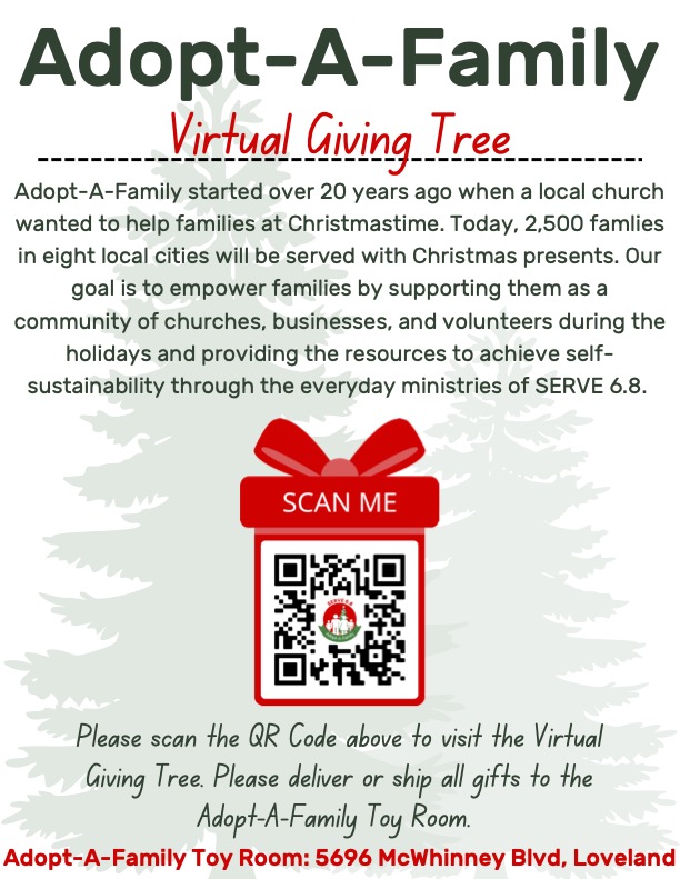 Virtual Giving Tree Promo Desk Sign